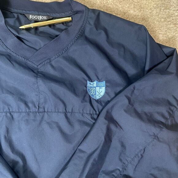 FootJoy Other - Footjoy FJ Men's Pullover Windbreaker Jacket Golf Navy Blue Size XL Front Pocket